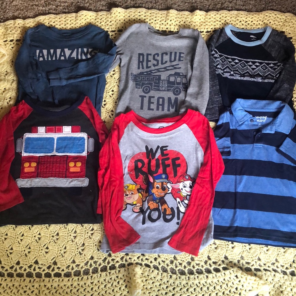 6 Toddler Boy shirts.